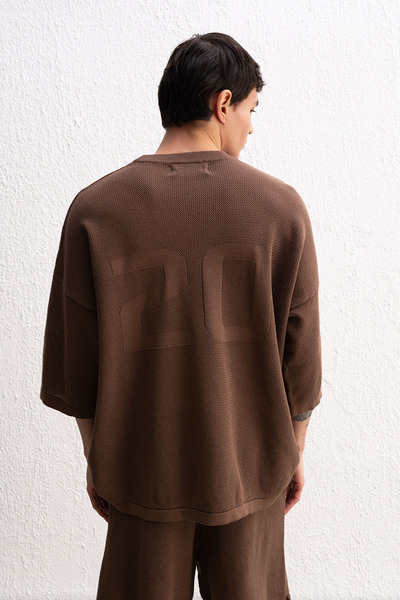 GIESTO ΛΟΓΟΤΥΠΟ ΛΕΠΤΟΜΕΡΗ ΠΛΕΚΤΟ ΚΑΦΕ T-SHIRT