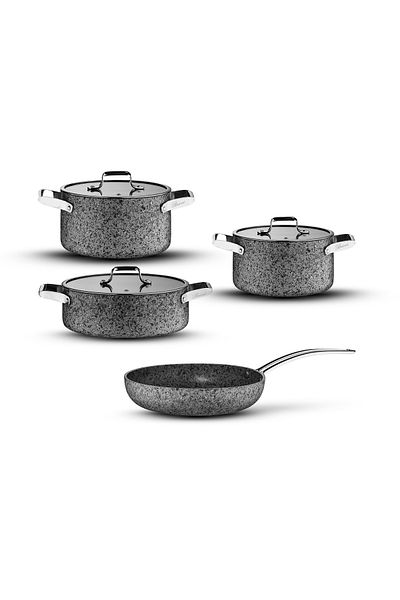 Brioni Stone-Age 7 Piece Anti-Scratch Fireproof Non-Stick Induction Cookware Set