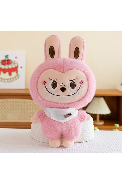 Miniso 55-60cm Pink 30CM Rabbit Labubu Plush Toy Cartoon Cute Doll Cloth Doll Childrens accompany Sleeping