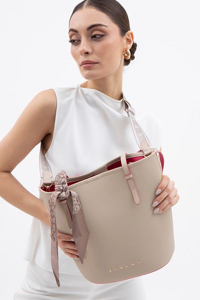 Sisley Geantă de umăr pentru femei Mink SLY161