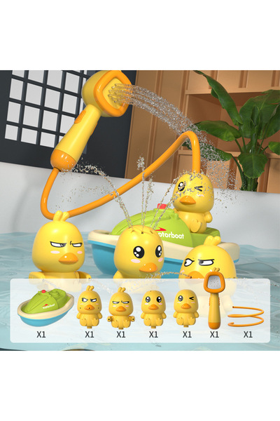 Choice ألعاب استحمام للأطفال على شكل بطة لطيفة تعمل بالكهرباء مزودة برذاذ الماء وألعاب استحمام للأطفال