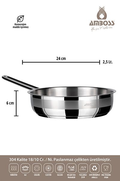 Amboss Berlin 2 Piece Capless Stainless Steel Pan Set