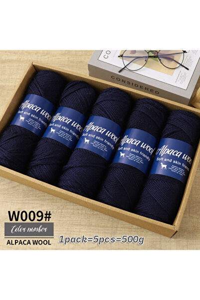 Choice 009 Old Blue 500g alpaca wool yarn, coarse yarn, hand woven to make wa...