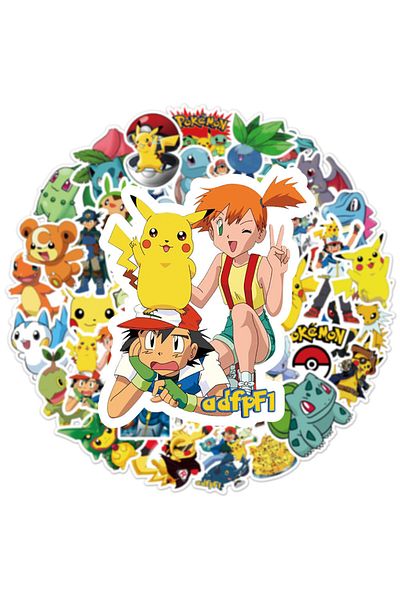 Choice 50pcs 50pcs Pokemon Stickers Pack Cute Anime Stickers Waterproof Laptop Skin Kawaii Packaging Phone