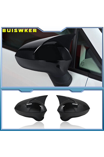 Choice1 غطاء مرآة جانبية ABS أسود ABS أسود أغطية الرؤية الخلفية لسيارة Seat L...