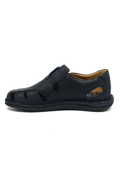 Luis Figo 100% Genuine Leather Orthopedic Men's Daily Comfortable Summer Large Size Sandals Slippers 39-48