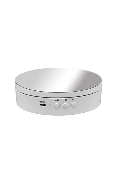 Choice 138mm White Type-c Photography Turntable Electric Rotating Display Stand 360 Degree With Remote Cont