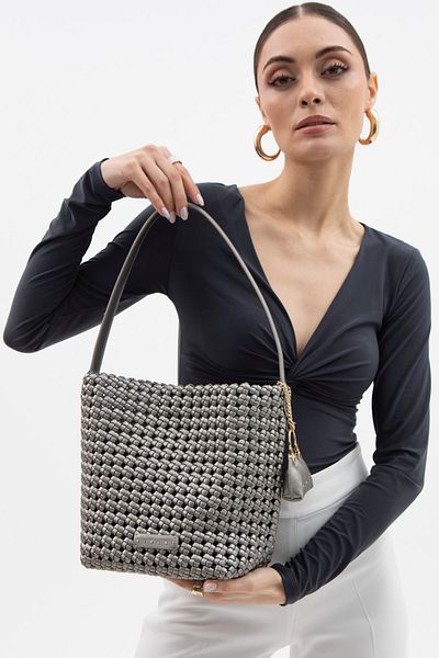 Sisley Geantă de umăr pentru femei - Platinum SLY222