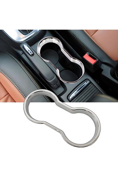 AOSRRUN Silver For Opel Mokka 2012 2013 2014 2015 Car Accessories Water Cup Cover ABS Trim Styling