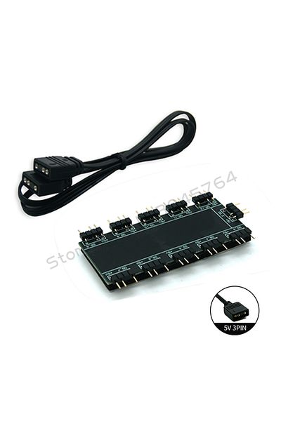 Choice موزع مزامنة RGB للوحة الأم 1-10 (3 سنون 5 فولت)، 12 فولت 4 سنون RGB / 5 فولت 3 سنون Argb Sync Hub تمديد نقل