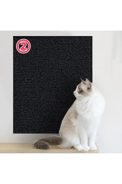 Choice 40x200CM Black Trimmable Self-Adhesive Carpet Cats Scratch Board Wall Anti Cat Scratch Sofa Diy Cats