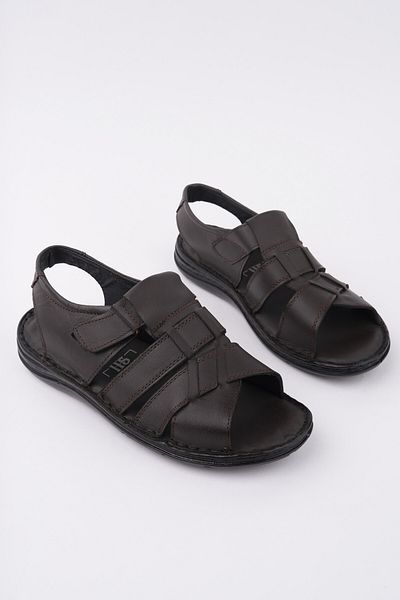 MUGGO Charles Guaranteed Herren-Daily-Echtleder-Bequeme orthopädische Sandalen mit weicher Sohle