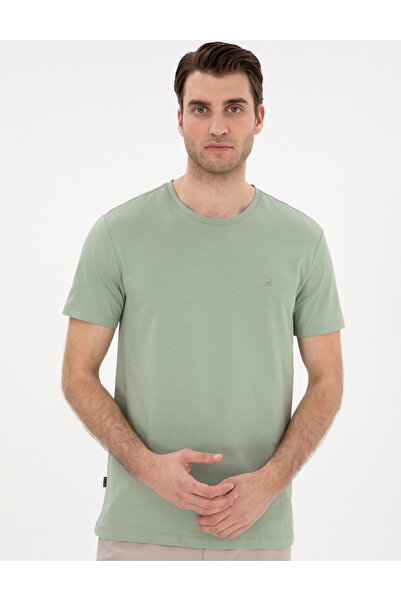 Pierre Cardin Çağla %100 Pamuk Slim Fit Bisiklet Yaka Basic Tişört 50306980-VR016