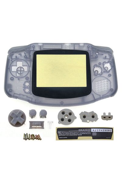 JCD Clear Light Purple JCD Plastic Housing Shell Case Cover For GBA Console Shell W/ Button Kit Screen L