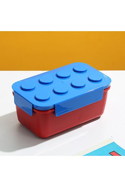 Choice Blue 1300ML Creative Sealed Lunch Box Color Building Blocks Bento Box For Children's Student Portabl