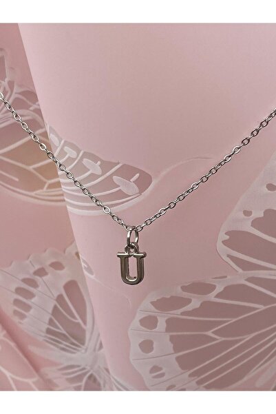 bijoux uniques U Harfli Çelik Kararmaz 316L Zarif Kolye