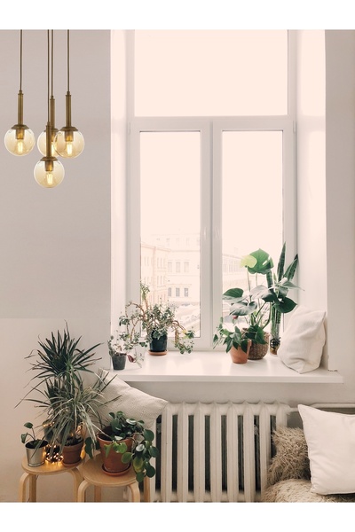 Avonni Av-60216-4et Eskitme Kaplama Modern Avize E27 Metal Cam 40cm