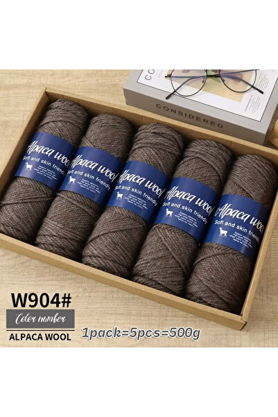 Choice 904 غزل صوف الألبكة من رماد القنب 500 جرام، غزل خشن، منسوج يدويًا لصنع...