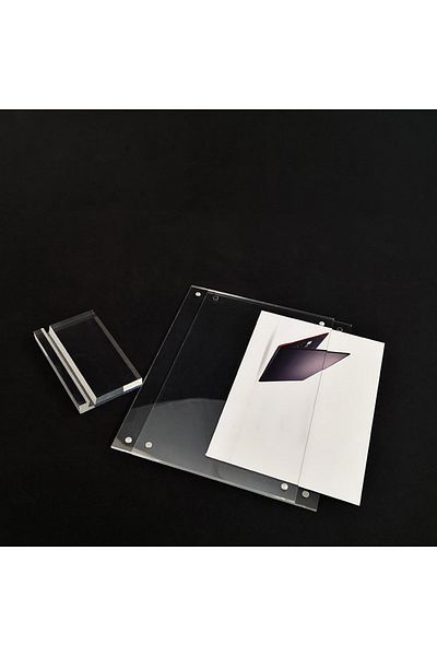 Choice 9X12.7cm Acrylic Desktop Display Frame Transparent Photo Frame Poster Display Stand Postcard Certifi
