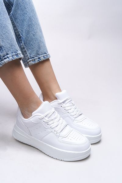 Riccon Bílé Bílé Dámské Sneakers0012255