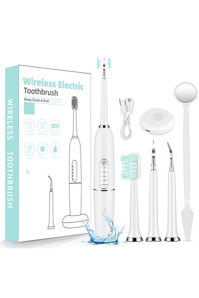 AFDEAL WHITE Ultrasonic Tartar Remover Electric Dental Calculus Cleaner Tooth Plaque Stain Eliminator Tooth