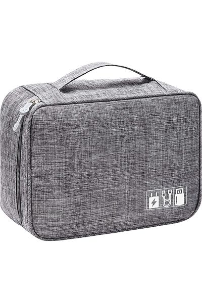 Choice Grey Portable Digital Storage Bag Usb Gadget Waterproof Cable Organizer Pouch Electronics Devices Ac