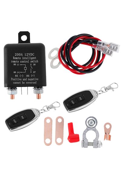 Choice 01 Remote Battery Disconnect Switch 12V 200A Kill Switch for Car Anti Theft Battery Kill with Wirele