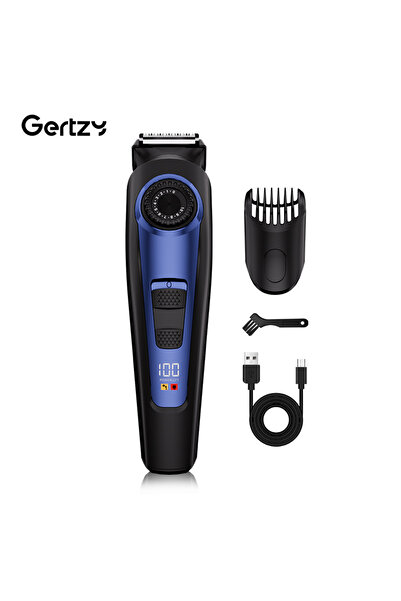 Choice طقم ماكينة قص الشعر الكهربائية باللون الأزرق مع شاشة رقمية، قابلة لإعا...