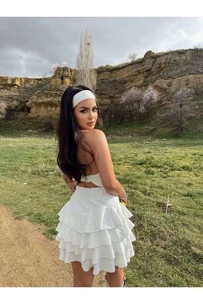 ARK MAĞAZALARI Women's Skirt with Shorts, Star of Sports and Stylish Combinations, Daily Comfort
