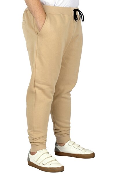 ModeXL Mode Xl Великий розмір Чоловічий спортивний штани 3ip 20583 Бежевий