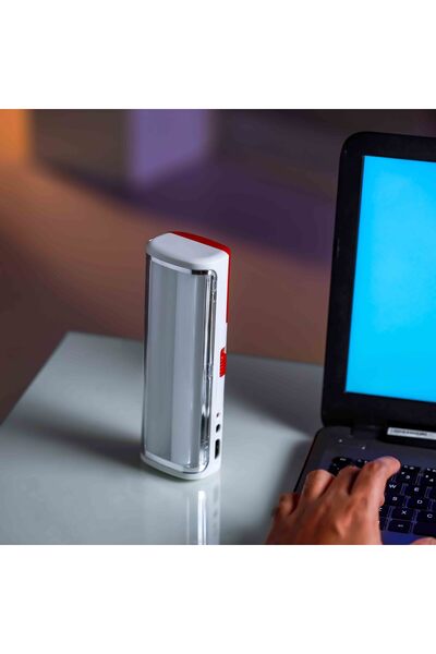 Geepas LED Emergency Lantern with Solar Panel- GE53031| Energy Efficient Design, 30 Pieces Hi-Power LEDs