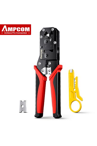 Choice Ampcom Rj45 Crimping Tool Ethernet Network Lan Cable Crimper Cutter Stripper Plier 8p Rj45 6p Rj1...