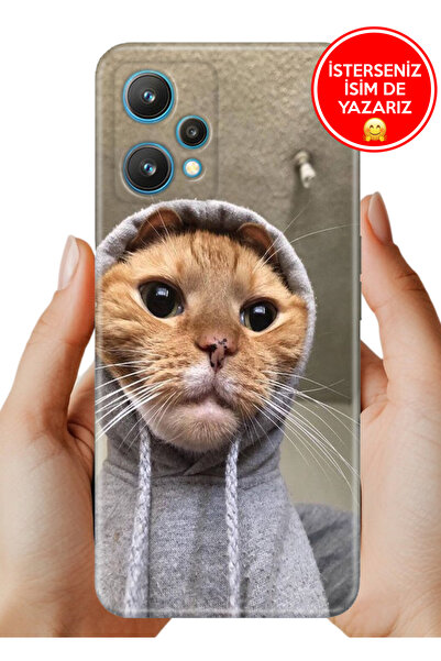realme 9 Pro Kılıf Rubber Esnek Silikon Tam Koruma Selfie Kedicik