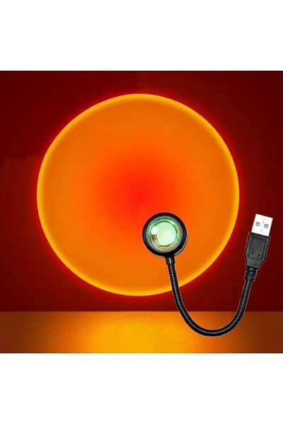 Choice pattern2 1x USB Sunset Lamp LED Rainbow Neon Night Light Projector Photography Wall Atmosphere Light