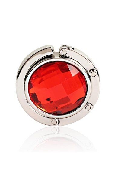 Choice حقيبة يد حمراء قابلة للطي مع خطاف حقيبة ومحفظة وحامل طاولة مصنوع من سب...