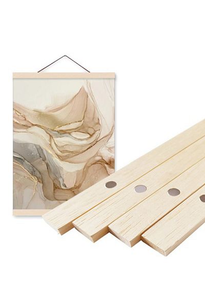Choice 50cm(19.7IN) Pine Wood 1pc Magnetic Wooden Picture Hanger Frames Poster Photos Wall Art Canvas Print
