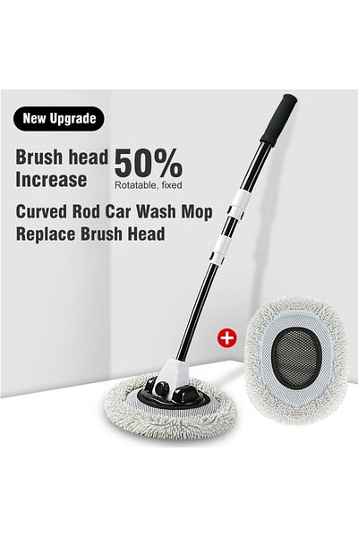 Choice 2PCS Universal Car Wash Brush Car Cleaning Brush Telescoping Long Handle Mop Chenille Broom Dual Bru