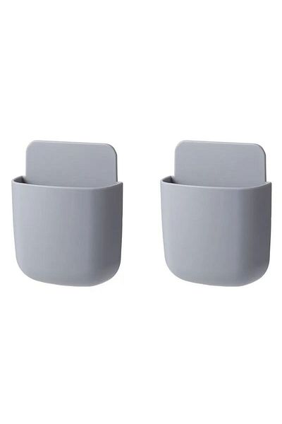 Choice 2PCS gray 2PCS Wall Mounted Storage Box Household Living Room Conditioner Remote Control Bedside Pho