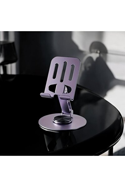 Home 360 °   Περιστρεφόμενη μεταλλική βάση τηλεφώνου και tablet - Ρυθμιζόμενο ύψος και γωνία