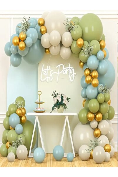 party mix Retro renk balon zinciri 100'lü | Pastel ton balon zinciri | Balon ...