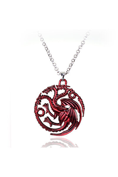 Choice قلادة معدنية مطلية بمسدس النار وبيت الدم تارجريان تنين أغنية الجليد وا...