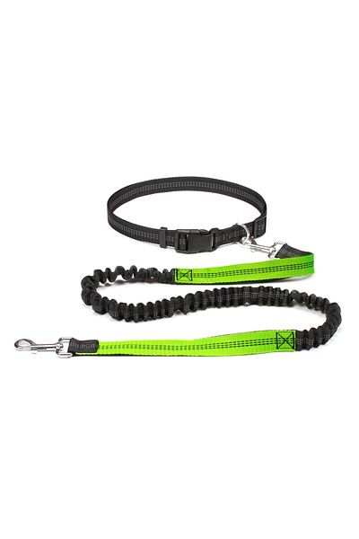 Choice Green Hand Free Dog Leash For Pet Walking Running Jogging Adjustable Dog Leash Waist Belt Chest Stra