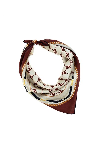 Pierre Cardin Brown Silk Scarf 50309754 -Vr029