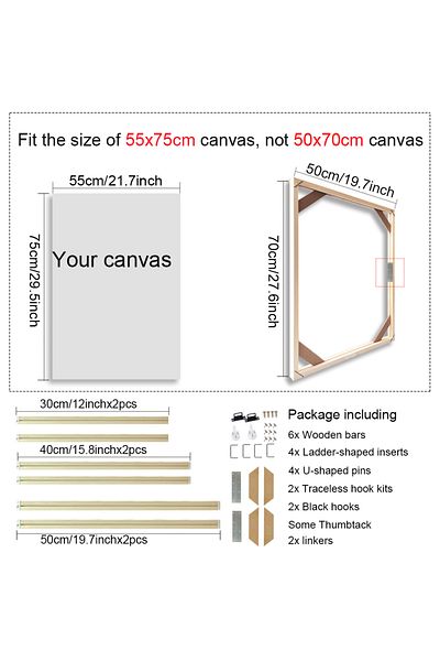 Choice 50x70cm 30x40 40x50 60x90cm Canvas Frame Wooden Frames Wooden Photo Oil Painting Canvas Diamond Pain