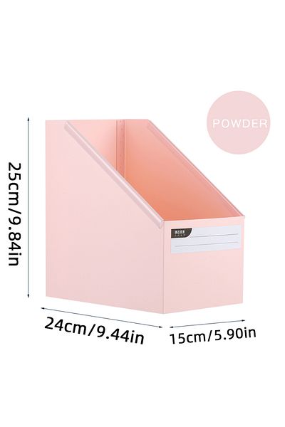 Choice Pink Student Foldable Desktop Books Sorting Storage Box A4 Size Office Stationery For Various Functi