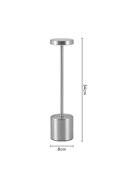 Choice Silver LED Table Lamp Touch Sensor Rechargeable Desktop Night Light Wireless Reading Lamp for Restau