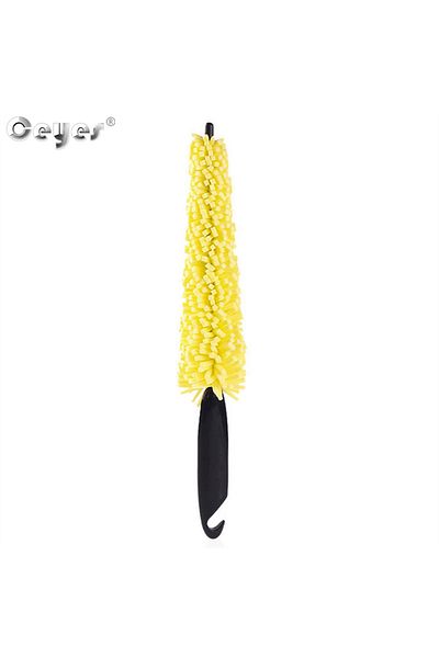 Choice Yellow Ceyes Car Wheel Brush Tire Cleaning Brushes Tools Car Rim Scrubber Cleaner Duster Handle Moto
