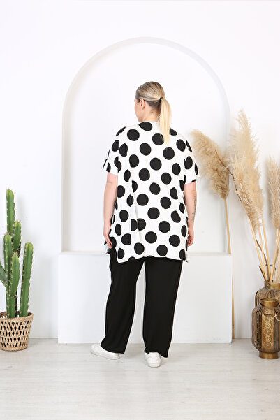 XL Modam Women's Lycra Black Patterned Suit