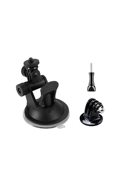 EXSKOF Gray Color Suction Cup Mount Car Vehicle Window Windshield Holder For Gopro Hero 13 12 11 10 9 8 Ins