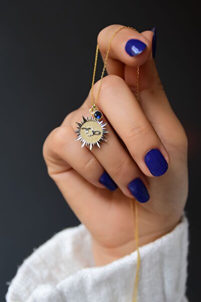 Papatya Silver 925 Ayar Gümüş Gold Kaplama Doğum Taşlı Kristal Kesim Plaka Oğ...